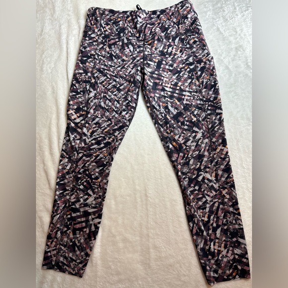lululemon athletica Pants - lululemon athletica Abstract Print Leggings - Black and Purple Size 12